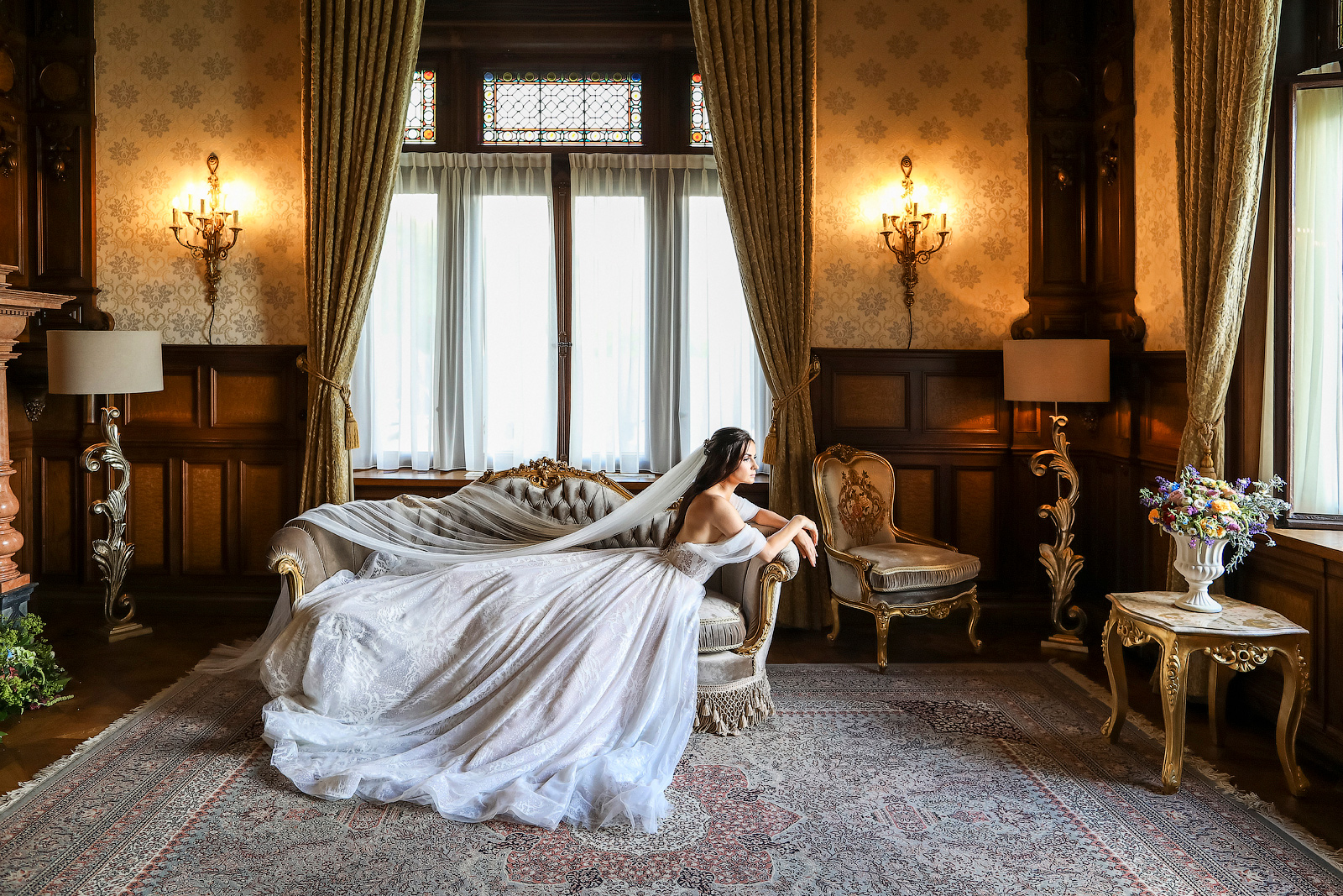 Hochzeit im Schloss Lieser, Brautfotos.