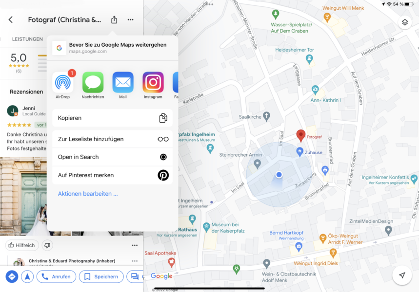 Google Unternehmensprofil für Fotografen einrichten